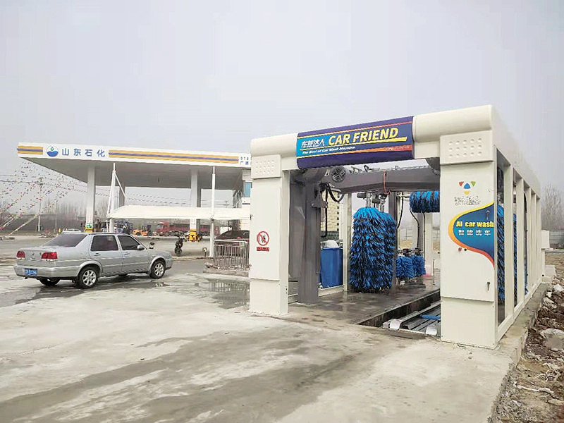 山东石化加油站合作车友达人隧道式洗车机